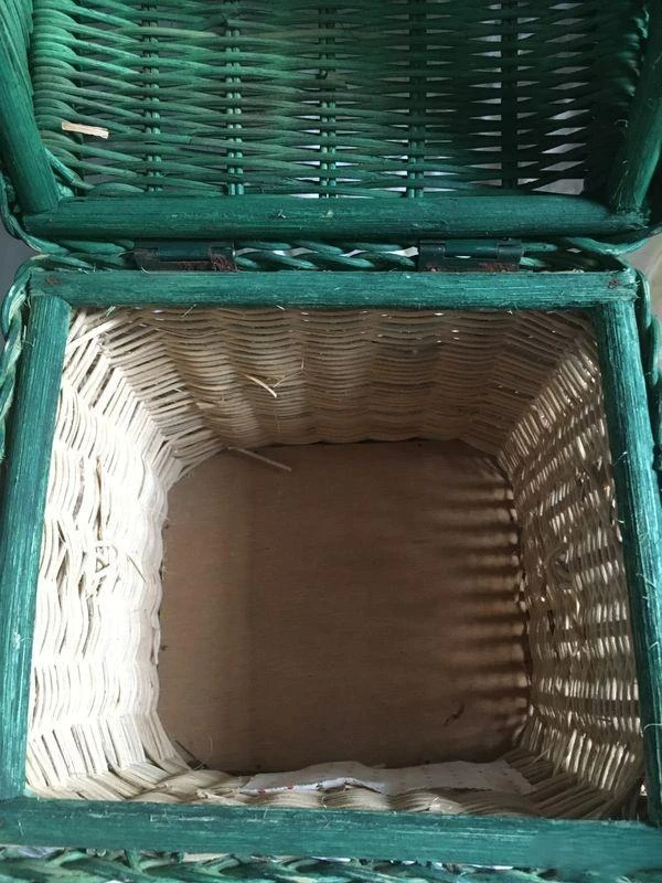 Caixa de Brinquedos Pequena de Rotim em Forma de Casa para Crianças, Natal – photo 5